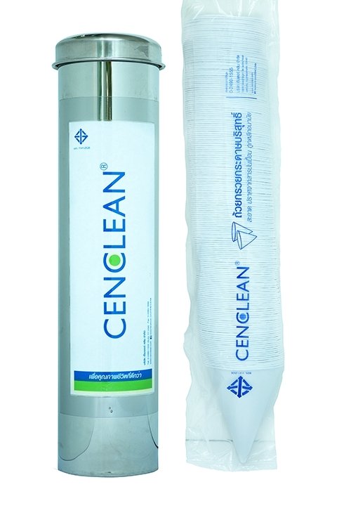 ที่ใส่กรวยน้ำดื่มแบบสแตนเลส CENCLEAN Cone Cup Dispenser Stainless Steel