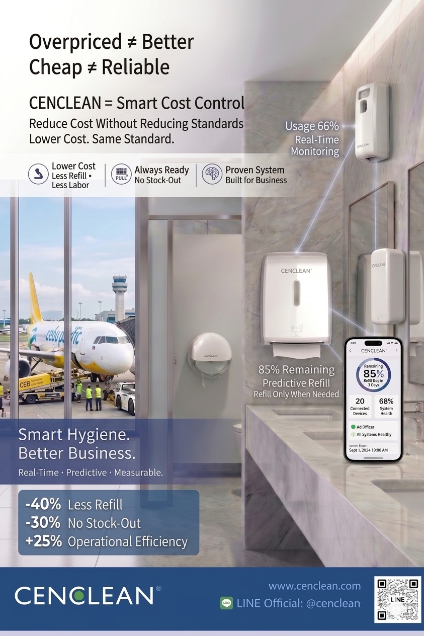 CENCLEAN Smart Hygiene System — Smart Cost Control