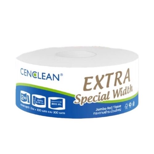 CENCLEAN กระดาษชำระม้วนใหญ่ JRT 2 ชั้น 300 เมตร - Virgin 100%  |  1 ม้วน